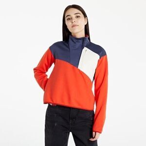 Columbia Women's Lodge Hybrid Pullover Sweatshirt Bold Orange Size XXL Cropped